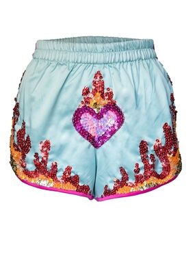Jackalope Land Sequin Heart Boxer Shorts